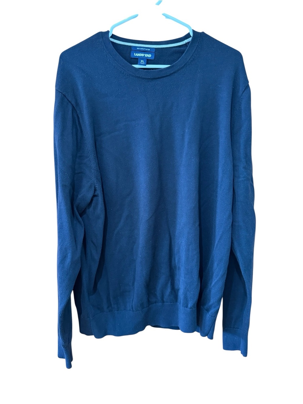 Lands' End Men’s Crewneck Sweater in Black